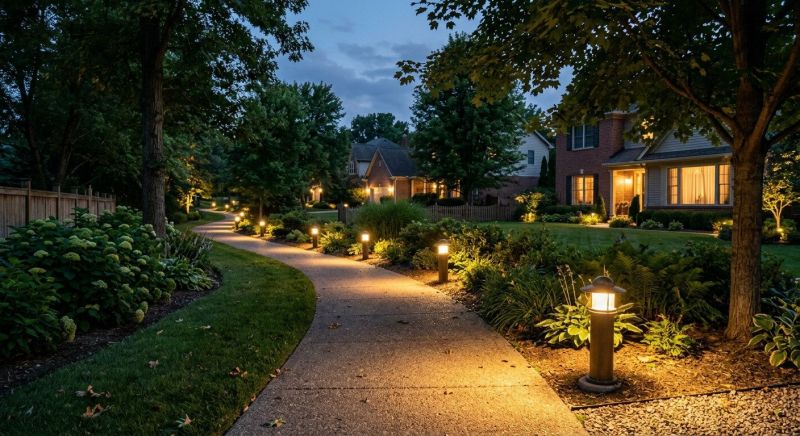 Sidewalk Lighting Installation in Olathe, KS