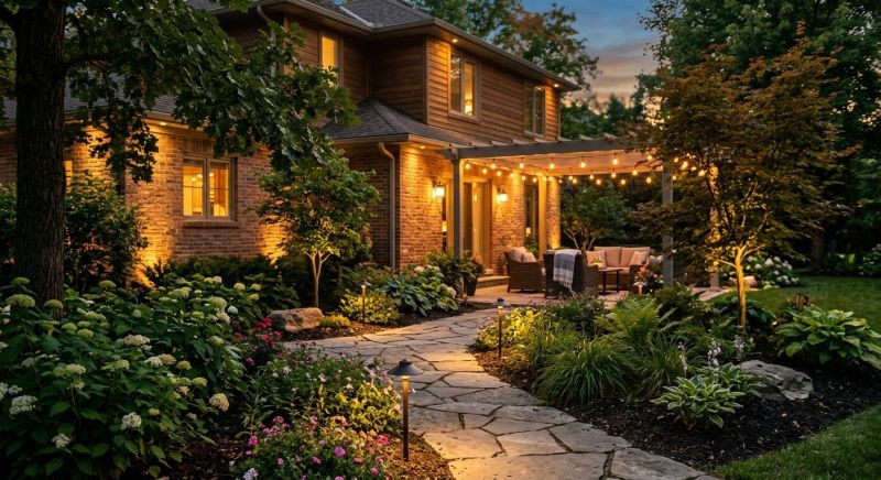 Terrace Lighting Installation in Overland Park, KS